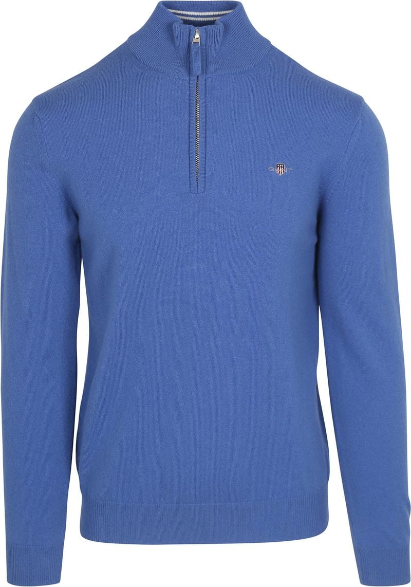 Gant Half Zip Pullover Lambswool Blau - Größe 3XL günstig online kaufen