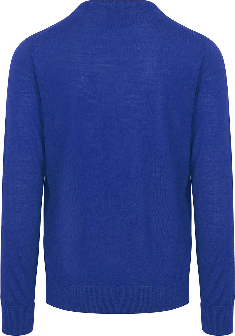 KING Essentials The John Pullover Merino Royal Blauw