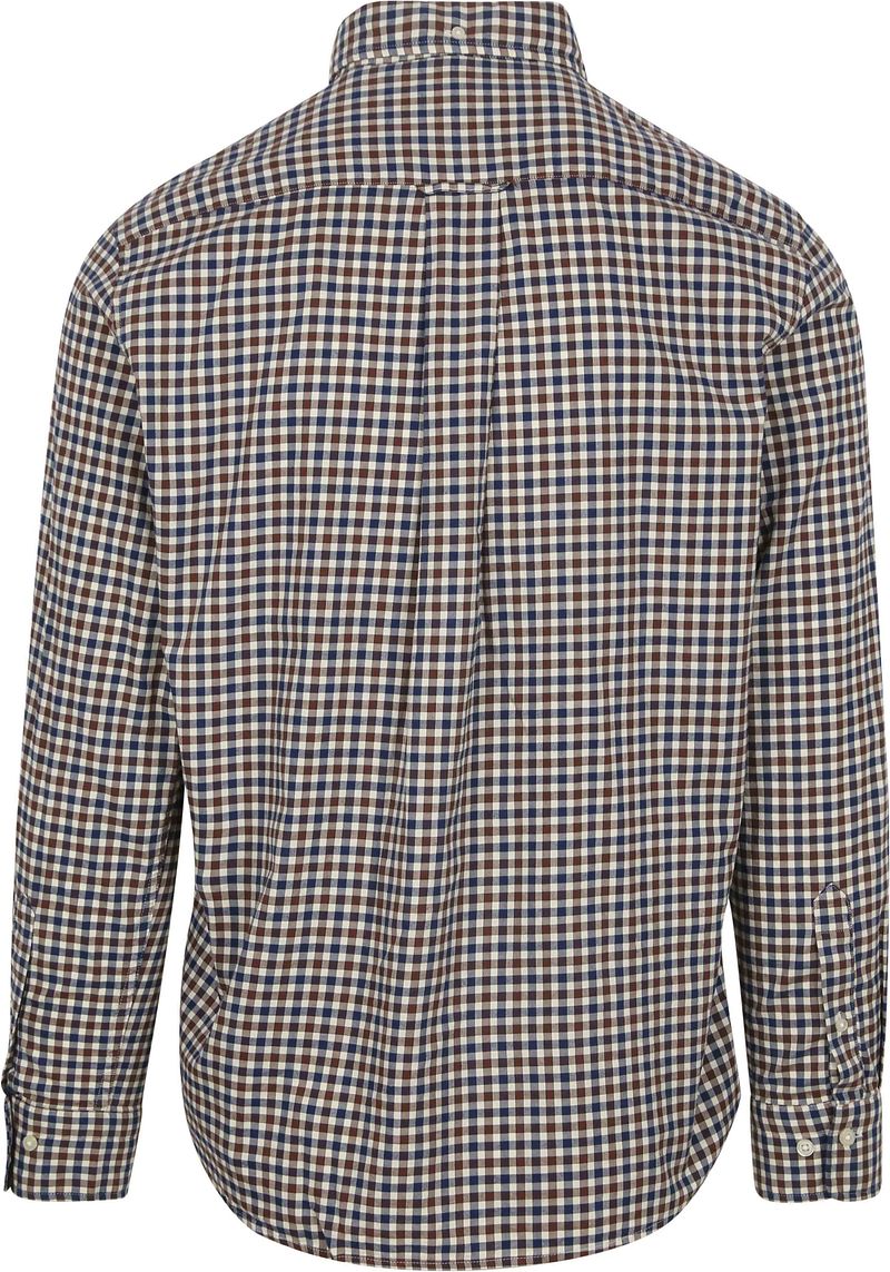 Gant Casual Overhemd Twill Ruit Bruin