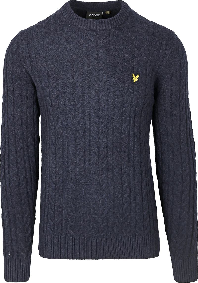 Lyle & Scott Cable Pullover Navy - Größe M günstig online kaufen