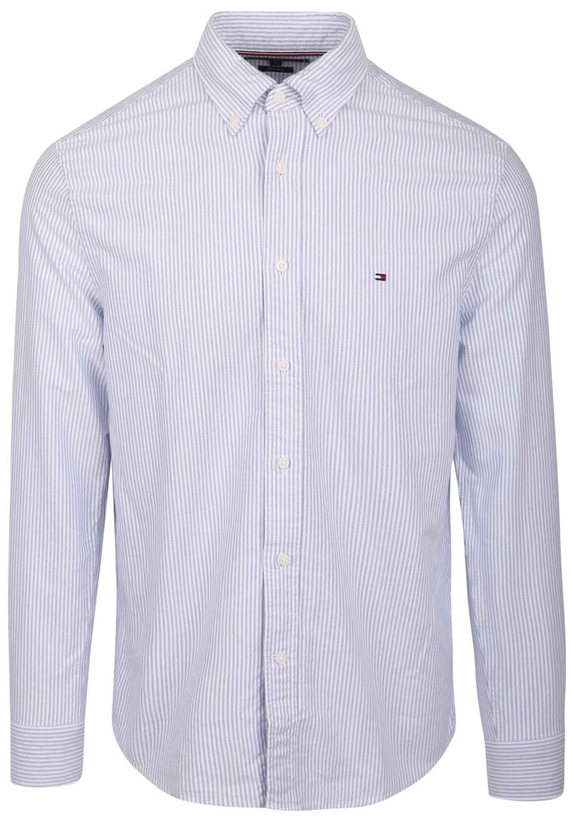Tommy Hilfiger gestreept regular fit overhemd HERITAGE OXFORD STRIPE shirt blue white