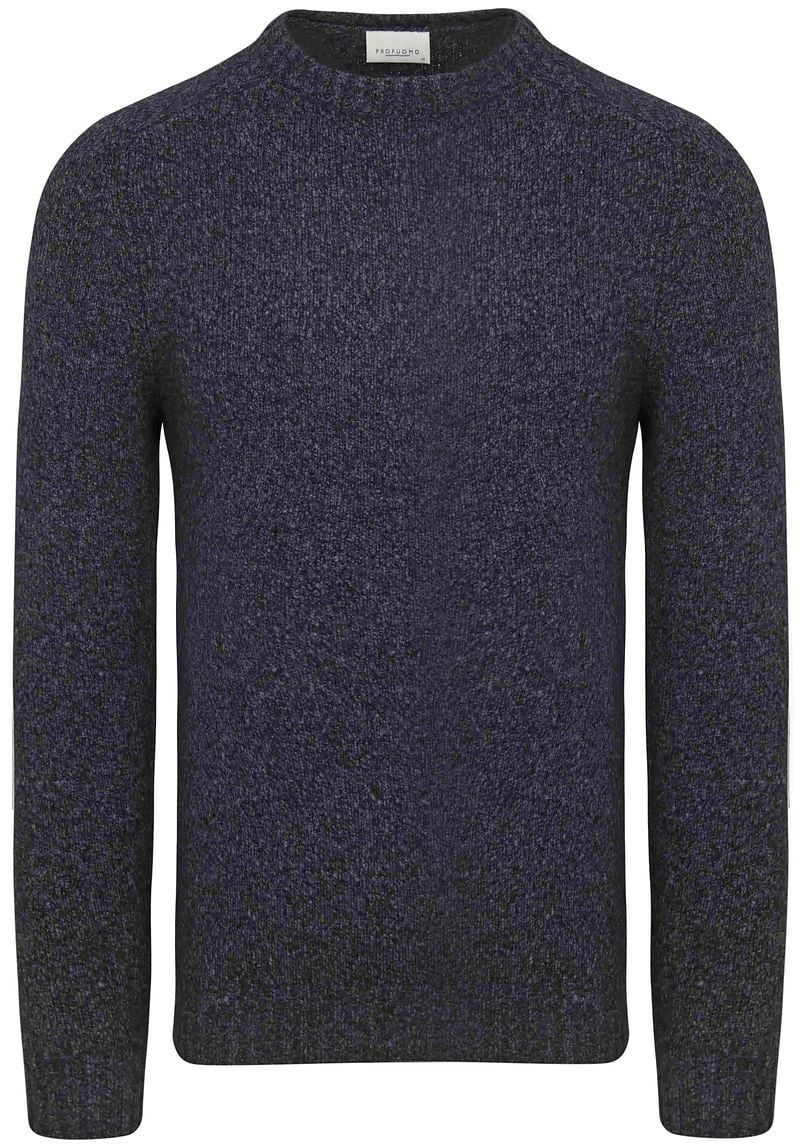 Profuomo Pullover Boiled Wool Navy