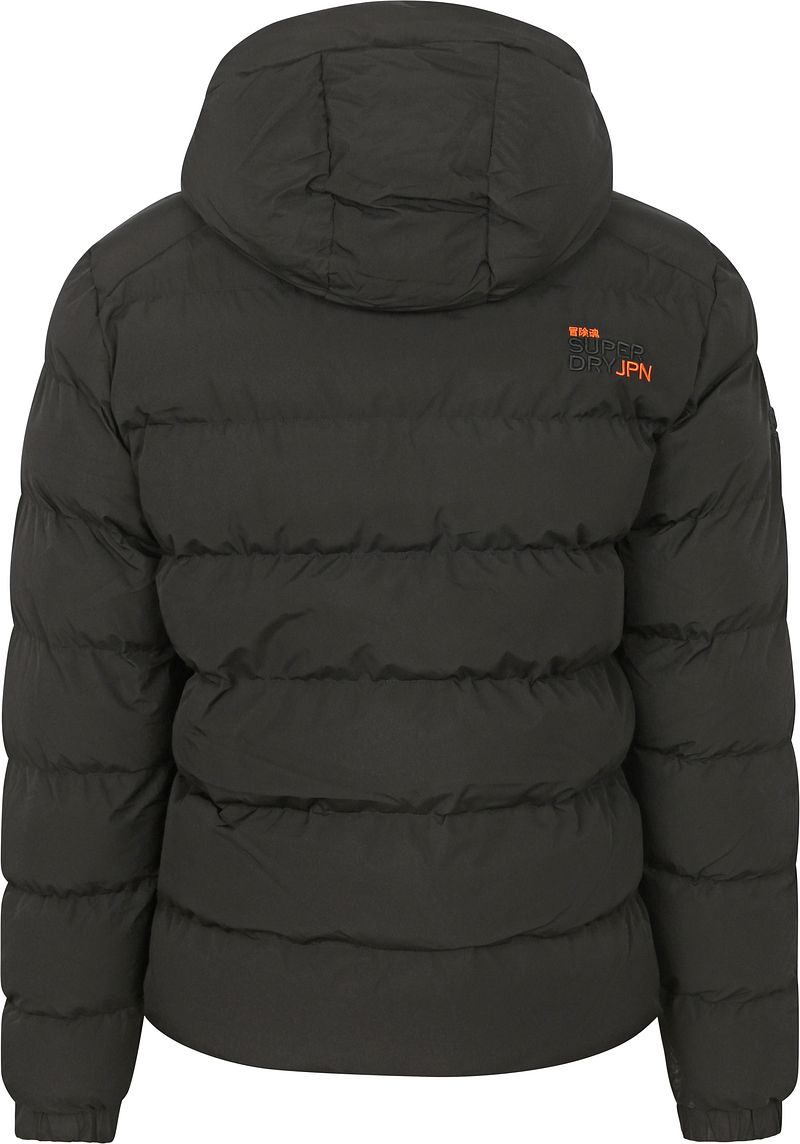 Superdry Pufferjas Hooded Zwart