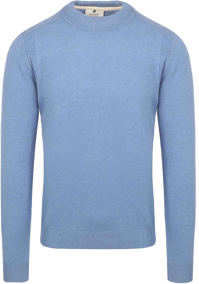ANERKJENDT Heren Truien & Vesten Akrico Lambswool Knit Blauw