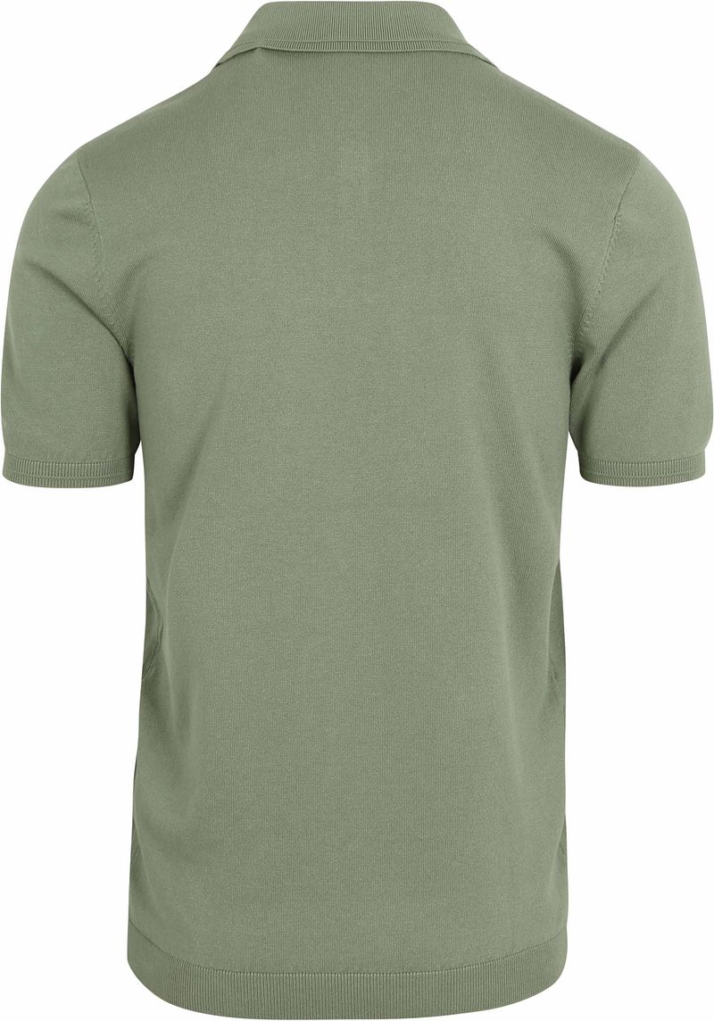 No Excess Knitted Poloshirt Groen