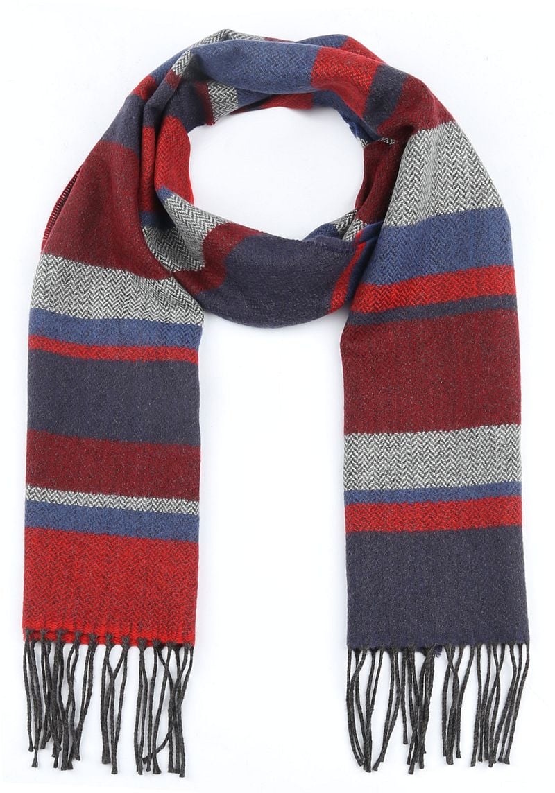 Suitable Heren Sjaal Blauw Rood -