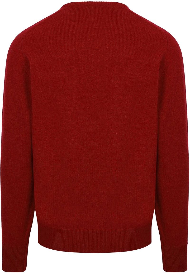 William Lockie V-Auschnitt Pullover Lammwolle Bordeaux  - Größe XXL günstig online kaufen