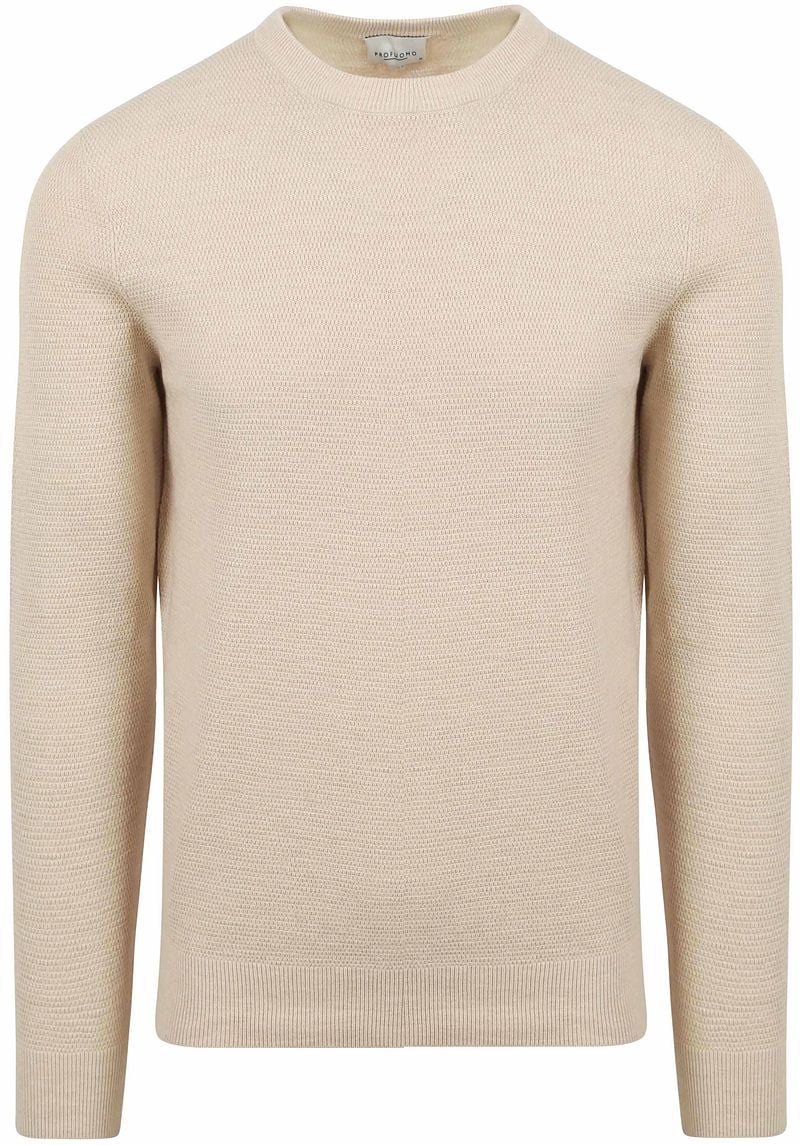 Profuomo Pullover Textured Ecru - Größe XL günstig online kaufen