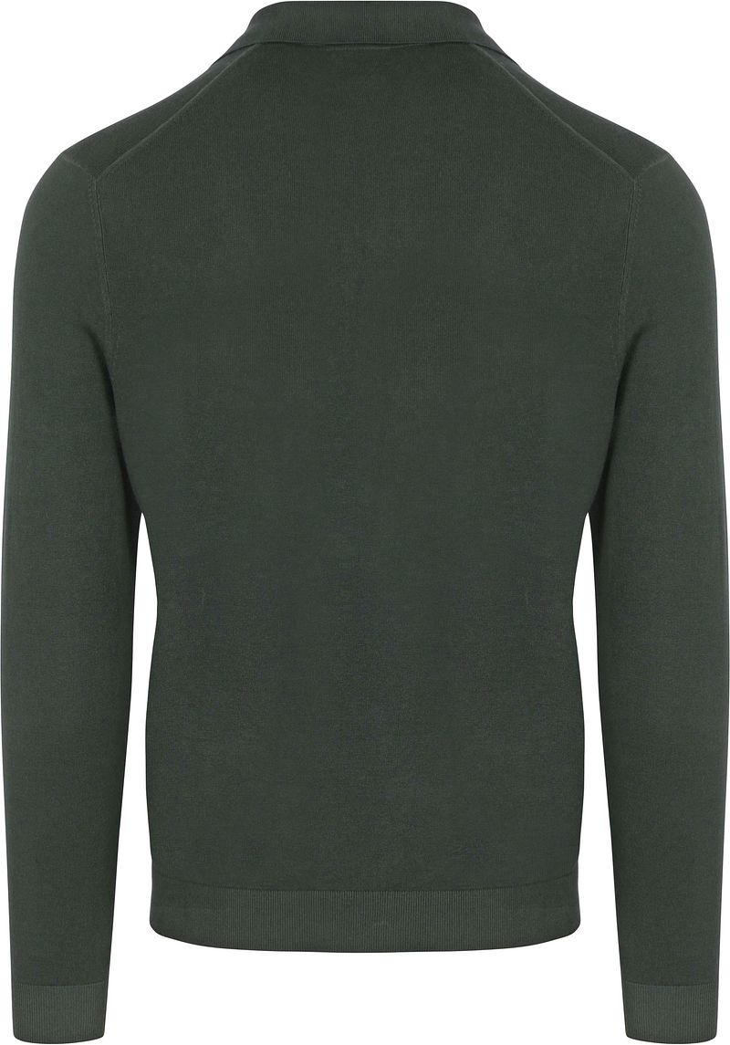 Suitable Compact Cotton Poloshirt Donkergroen