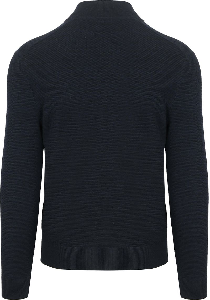 Suitable Structure Half Zip Trui Navy