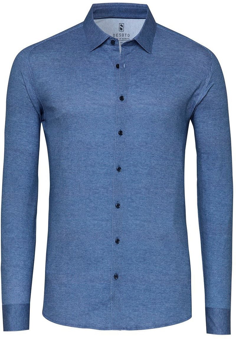 Desoto Overhemd Twill Optics Blauw