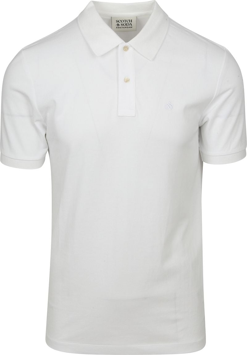 Scotch and Soda Core Piqué Polo Wit