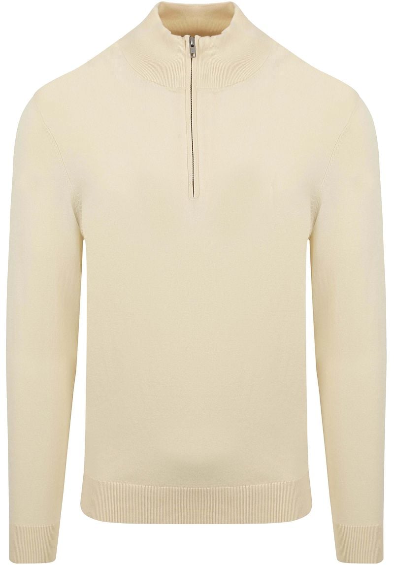 Profuomo Half Zip Pullover Luxury Ecru - Größe L günstig online kaufen