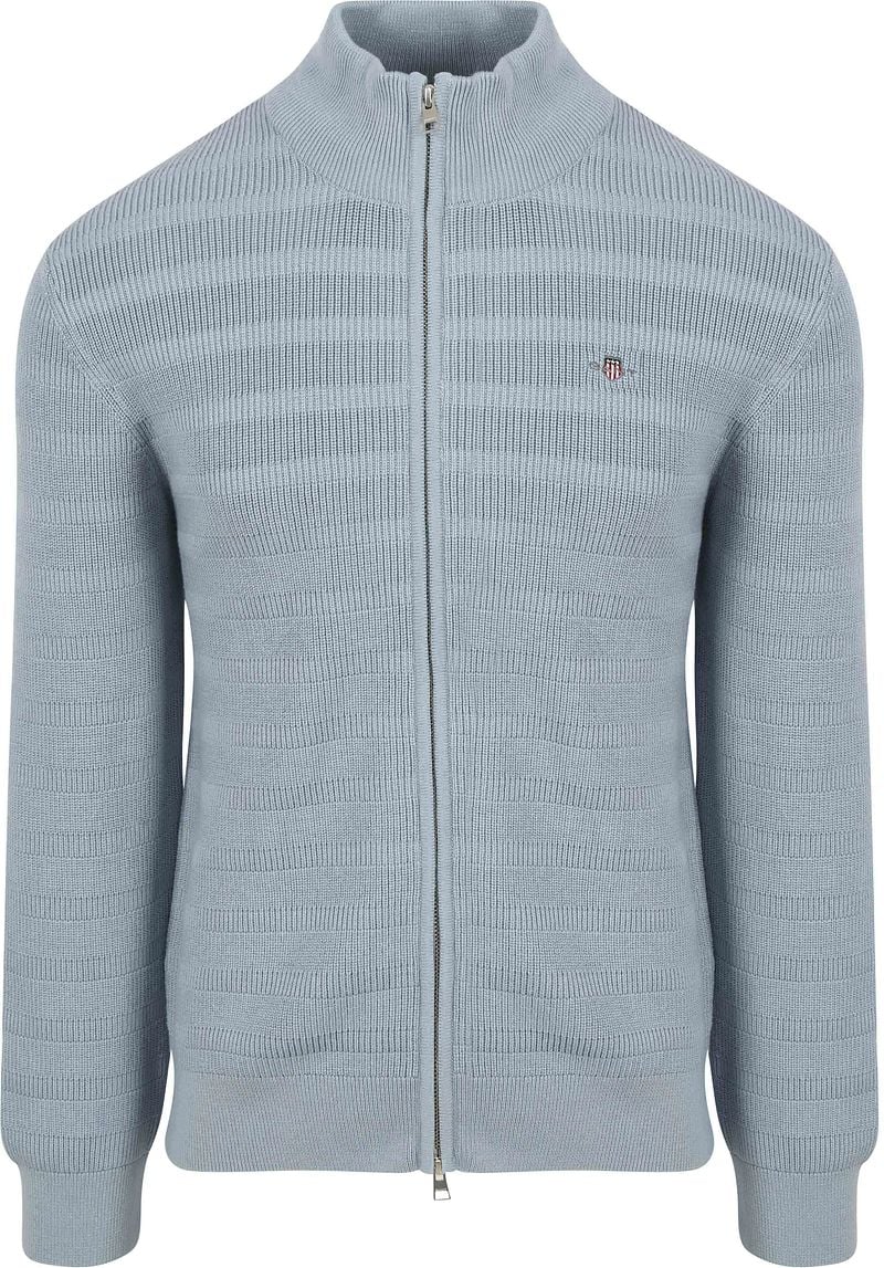 Gant Vest Structuur Lichtblauw