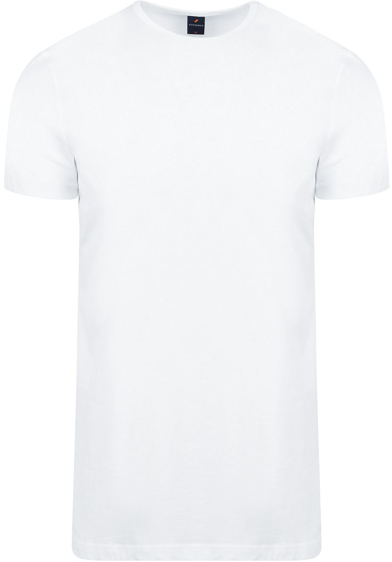 Suitable Ota T-Shirt Rundhalsausschnitt Weiß 2-Pack - Größe 3XL günstig online kaufen