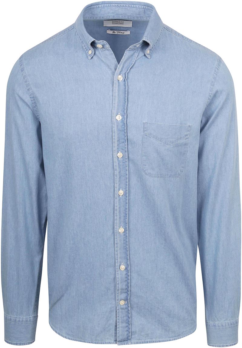 KING Essentials The Tommy Denim Overhemd Chambray Lichtblauw