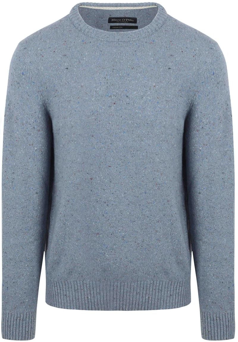 Marc O'Polo Pullover Tweed Wol Blend Blauw