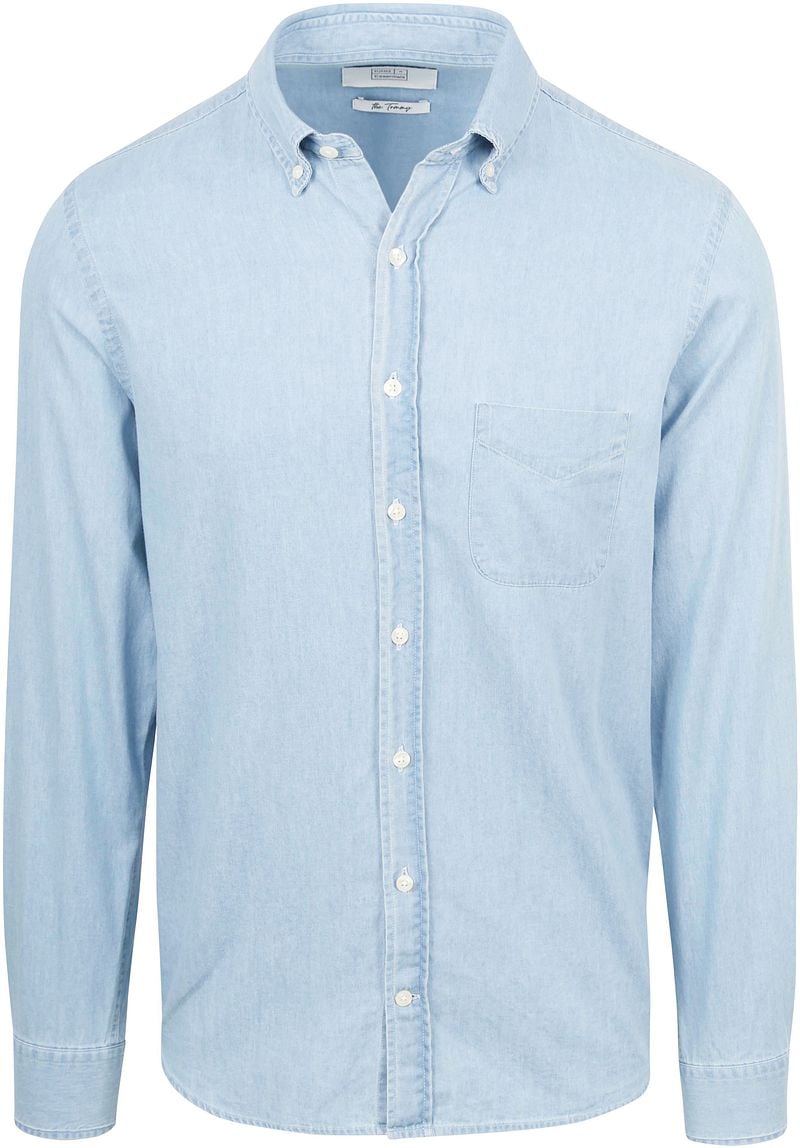 King Essentials The Tommy Denim Hemd Chambray Hellblau - Größe M günstig online kaufen