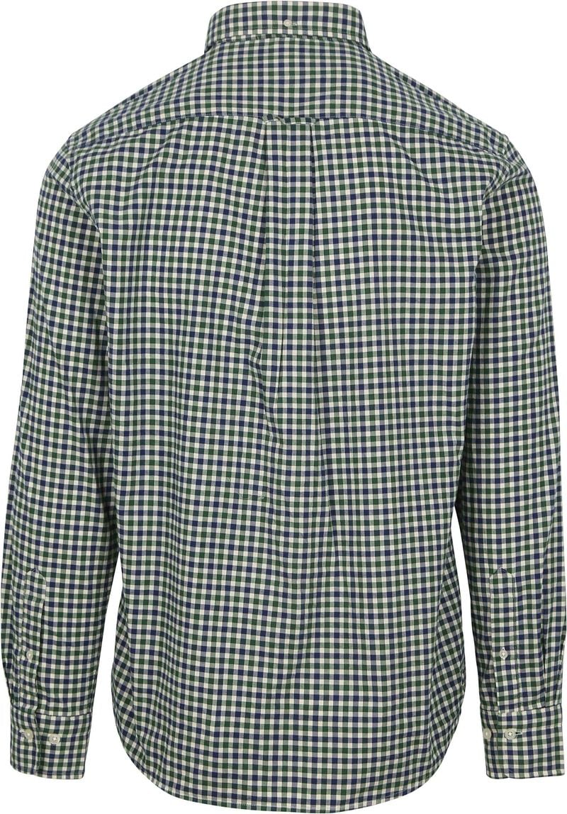 Gant Casual Overhemd Twill Ruit Groen