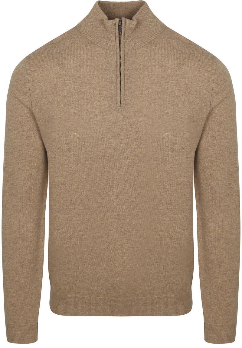 Steppin' Out Half Zip Pullover Merinowolle Beige - Größe XXL günstig online kaufen