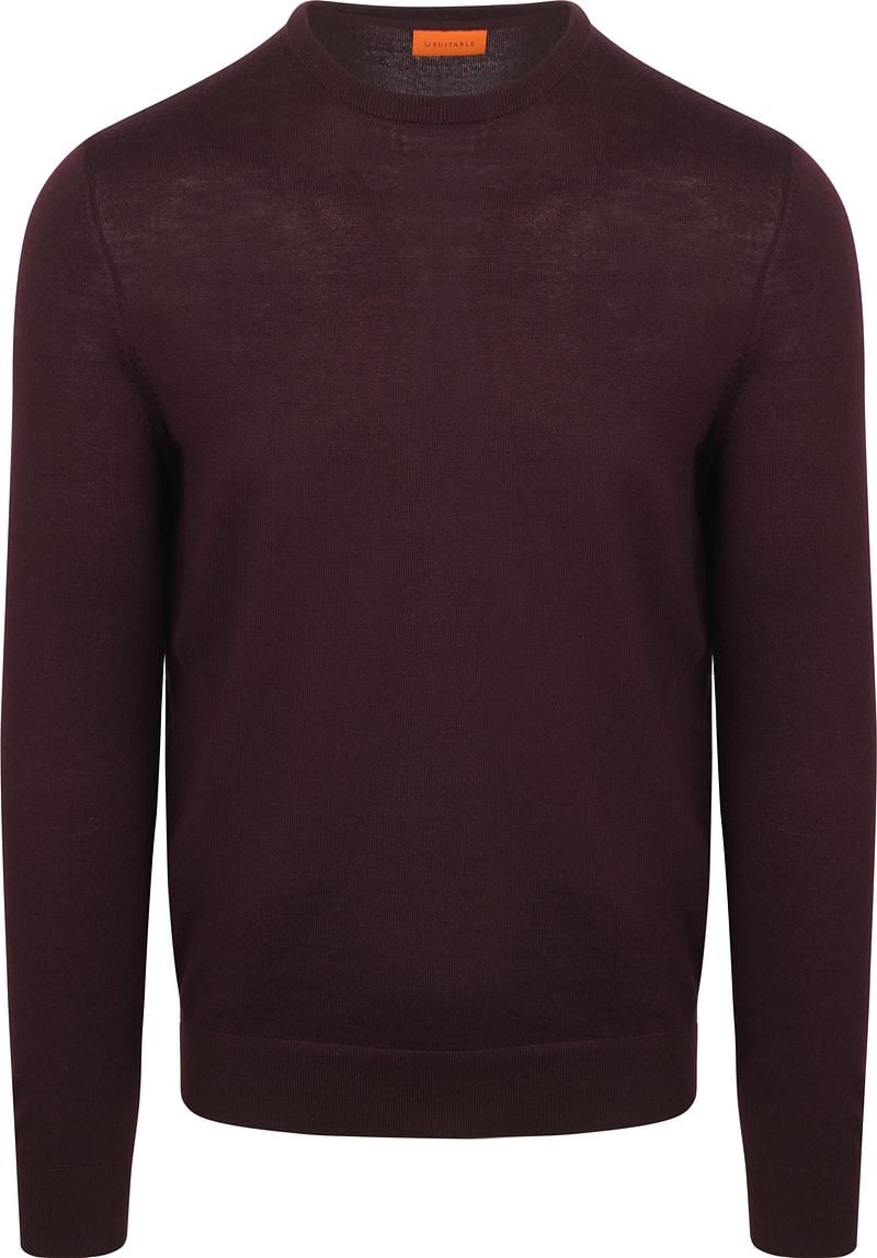 Suitable Merino Pullover Bordeaux - Größe L günstig online kaufen