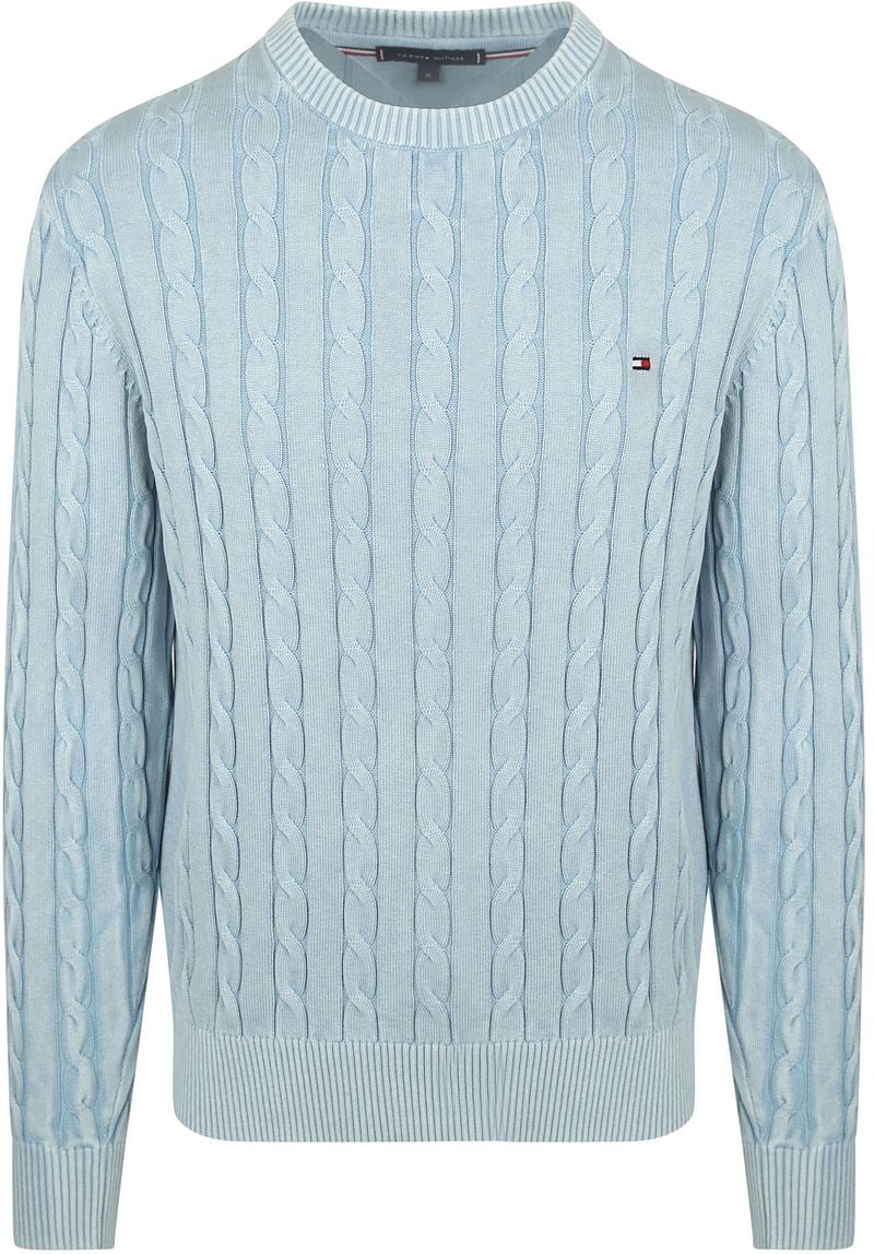 Tommy Hilfiger Pullover Cable Lichtblauw