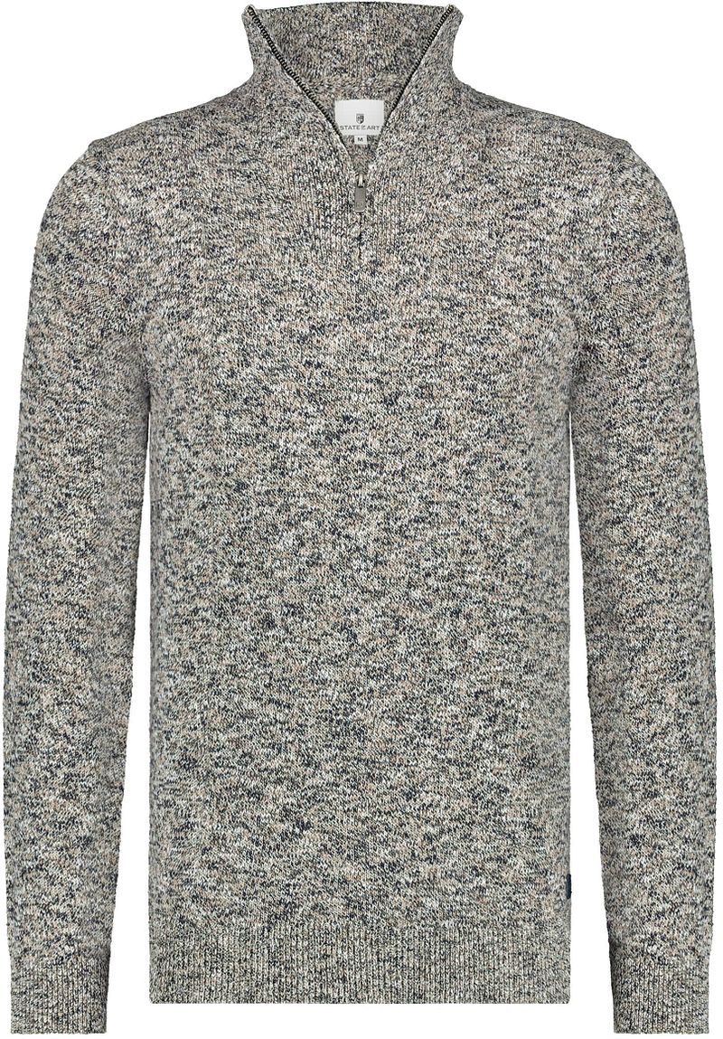 State Of Art Cardigan Demi-Zip Mélangé Foncé Bleu foncé Bleu taille M
