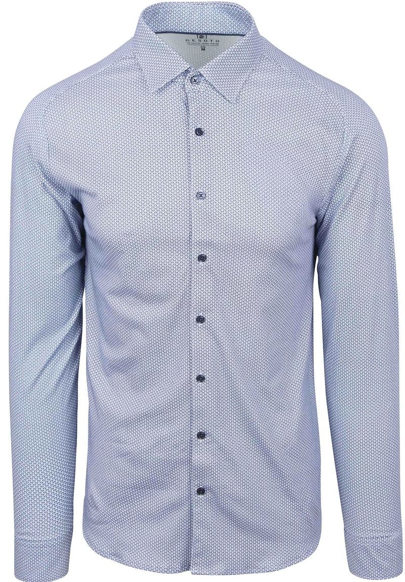 Desoto Overhemd Print Blauw
