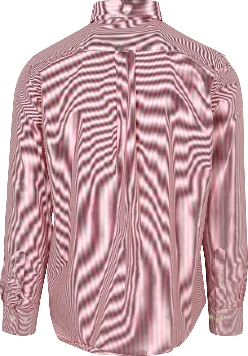 Gant Poplin Banker Overhemd Streep Rood