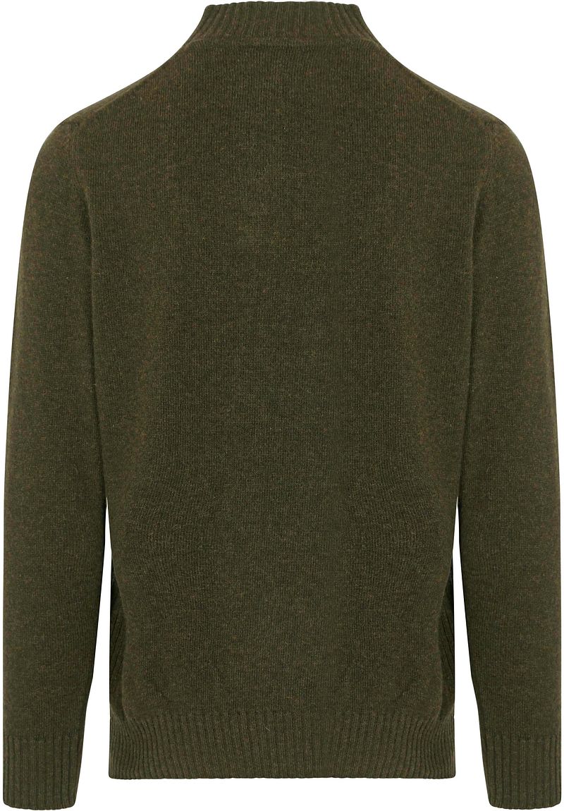 Barbour Half Zip Trui Wol Olijfgroen