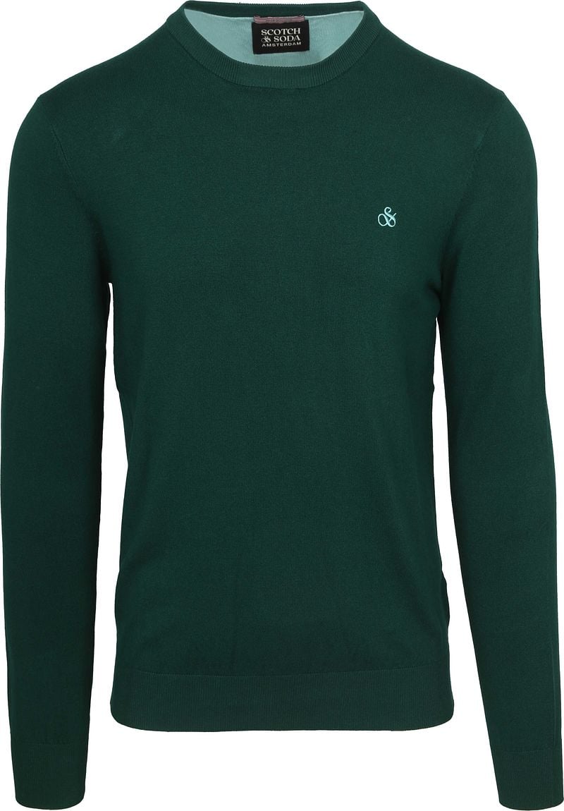 SCOTCH & SODA Heren Truien & Vesten Essential Viscose Sweater Groen