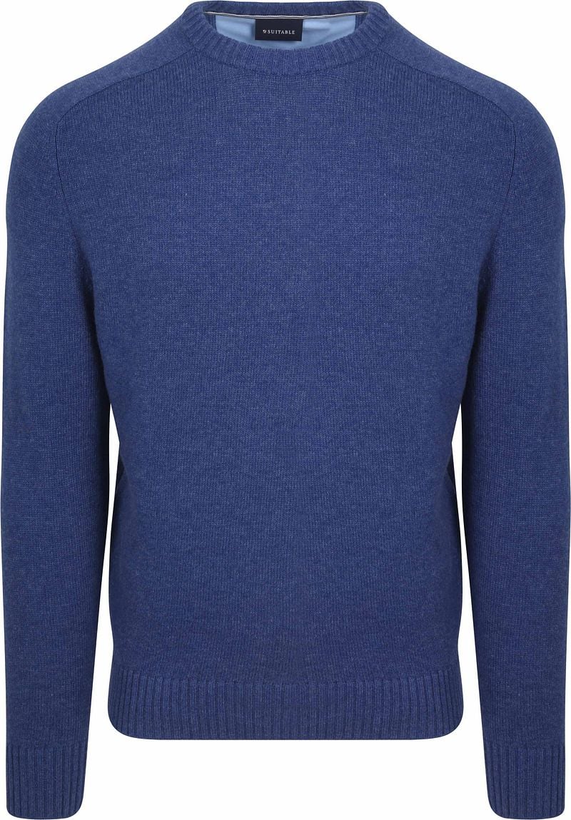 Suitable Lammwolle Pullover Rundhals Royal Blau - Größe 3XL günstig online kaufen