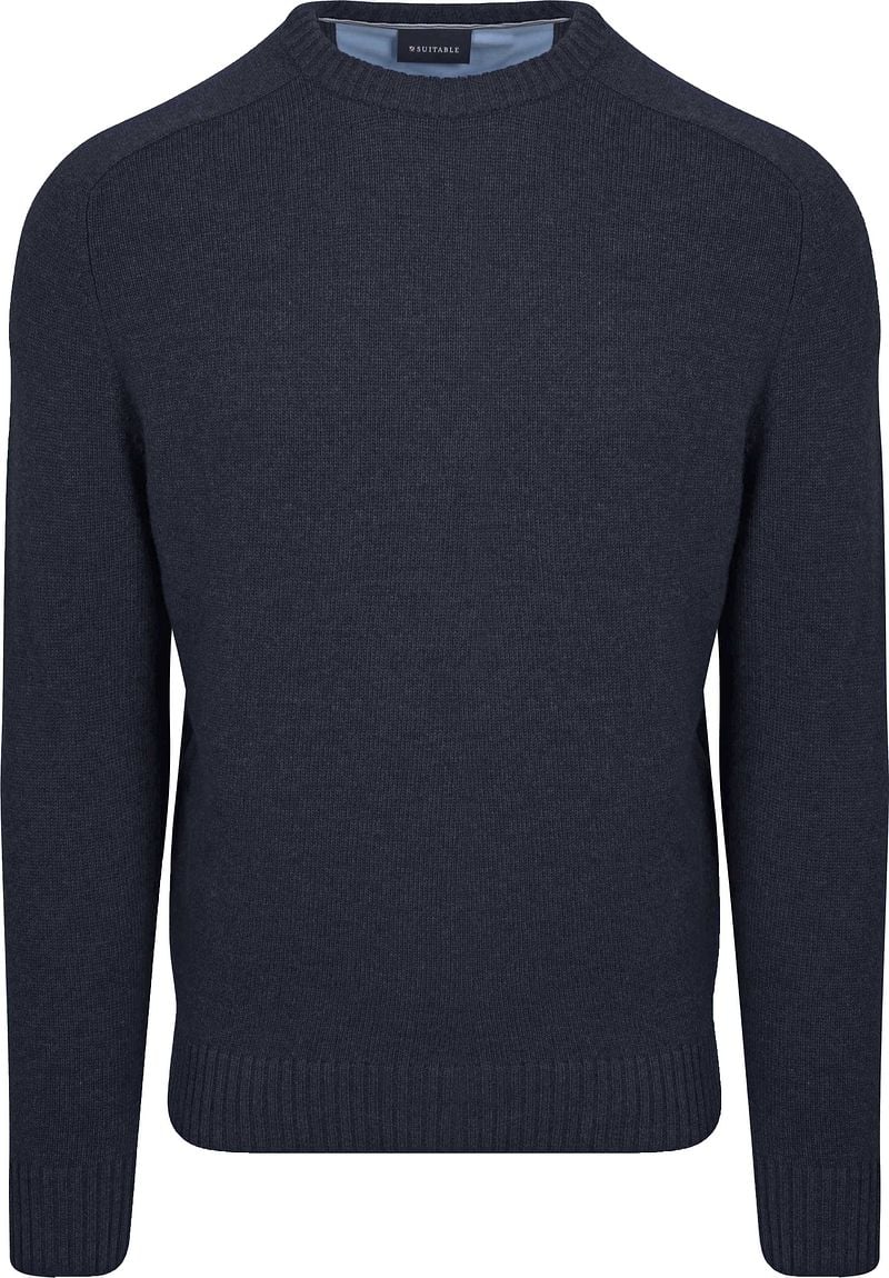 Suitable Lammwolle Pullover Rundhals Navy - Größe XXL günstig online kaufen