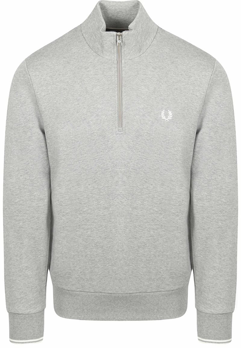 Fred Perry Half Zip Pullover Melange Grau - Größe XXL günstig online kaufen