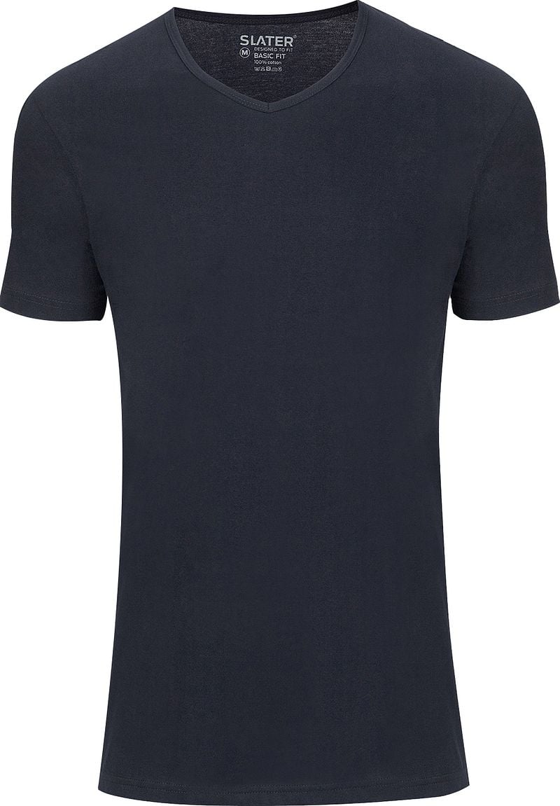 Slater 2er-pack Basic Fit T-shirt V-Ausschnitt Dunkelblau - Größe 3XL günstig online kaufen
