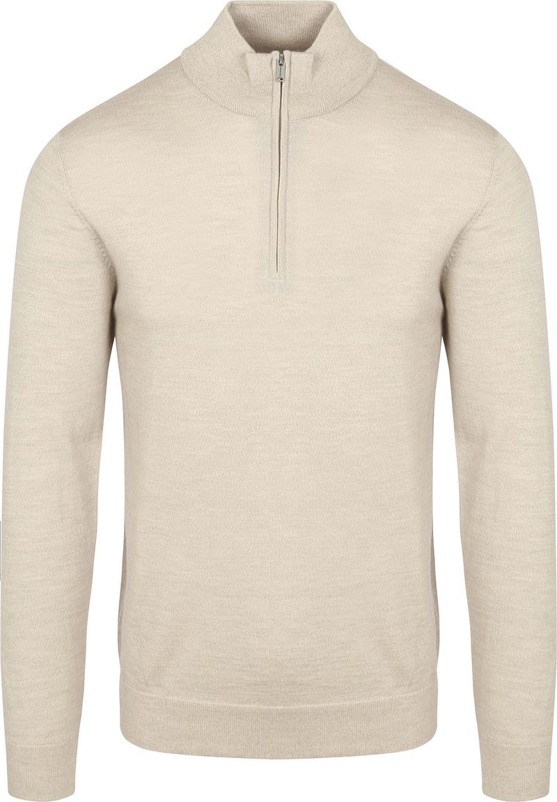 PROFUOMO Heren Truien & Vesten Pullover Half Zip Beige