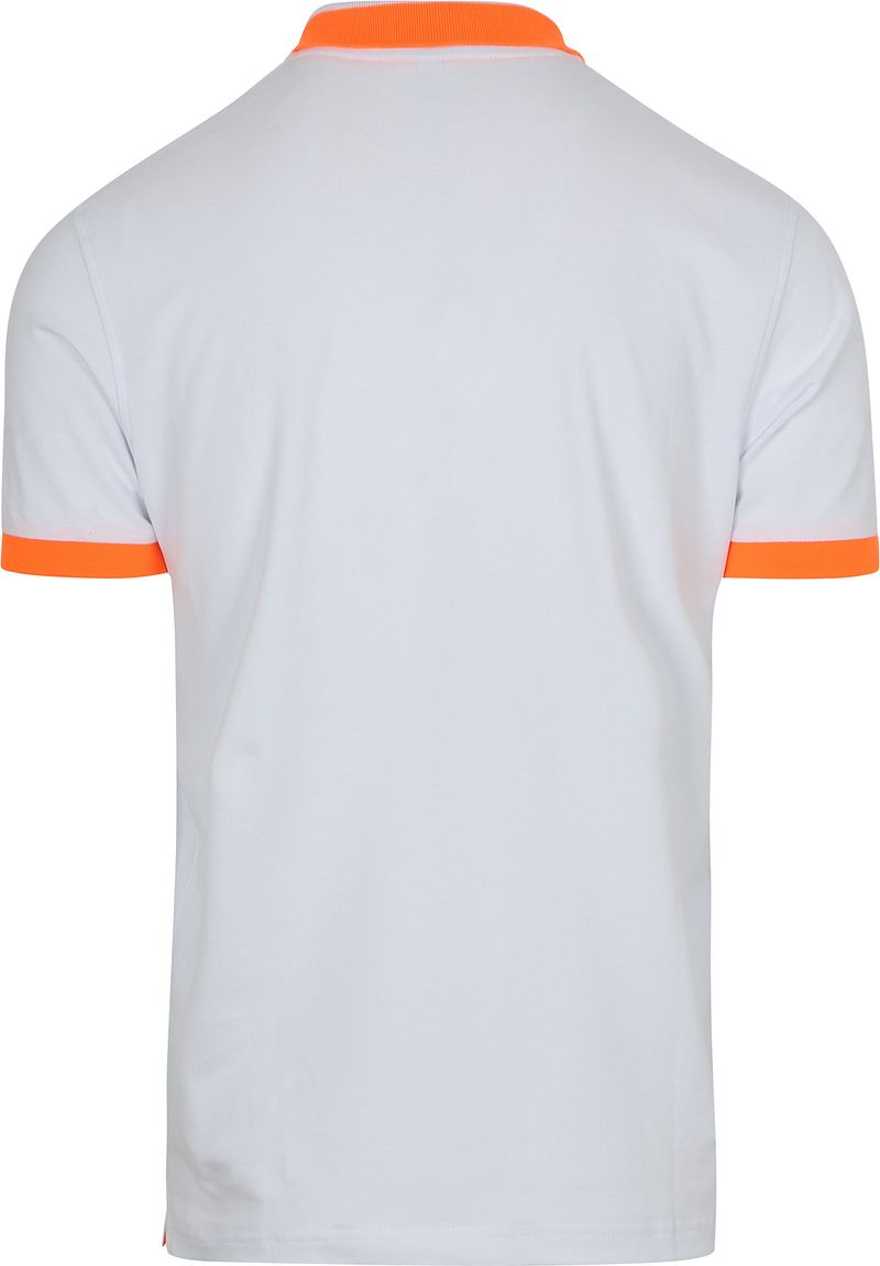 Sun68 Poloshirt Big Stripe Fluo Wit