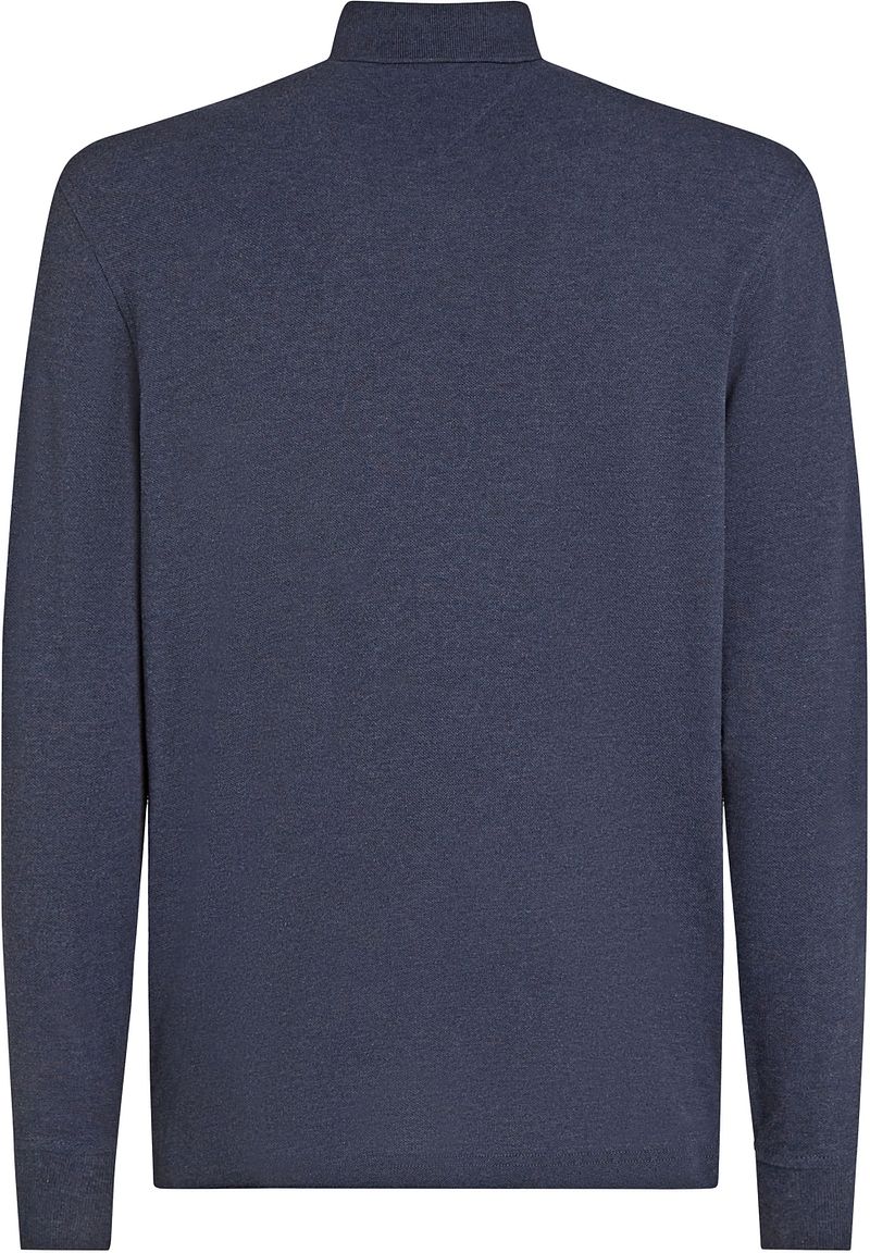 Tommy Hilfiger Longsleeve Polo Melange Donkerblauw