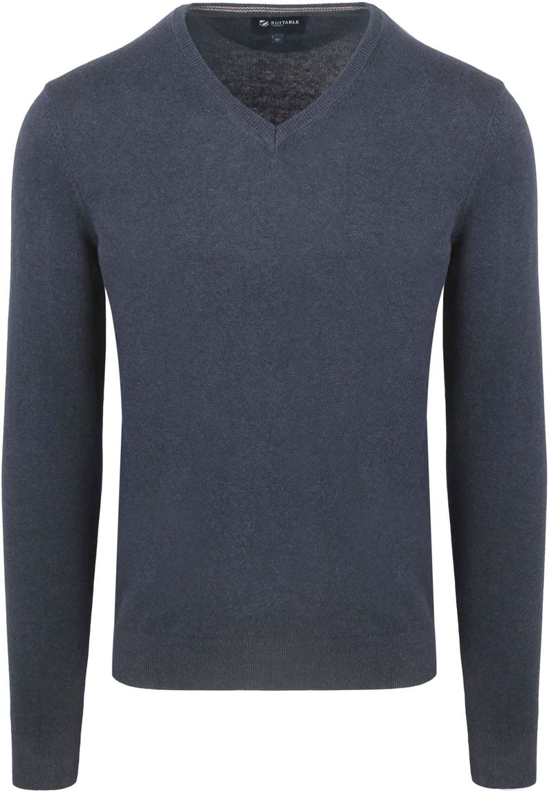 Suitable Respect Vinir Pullover Melange Navy