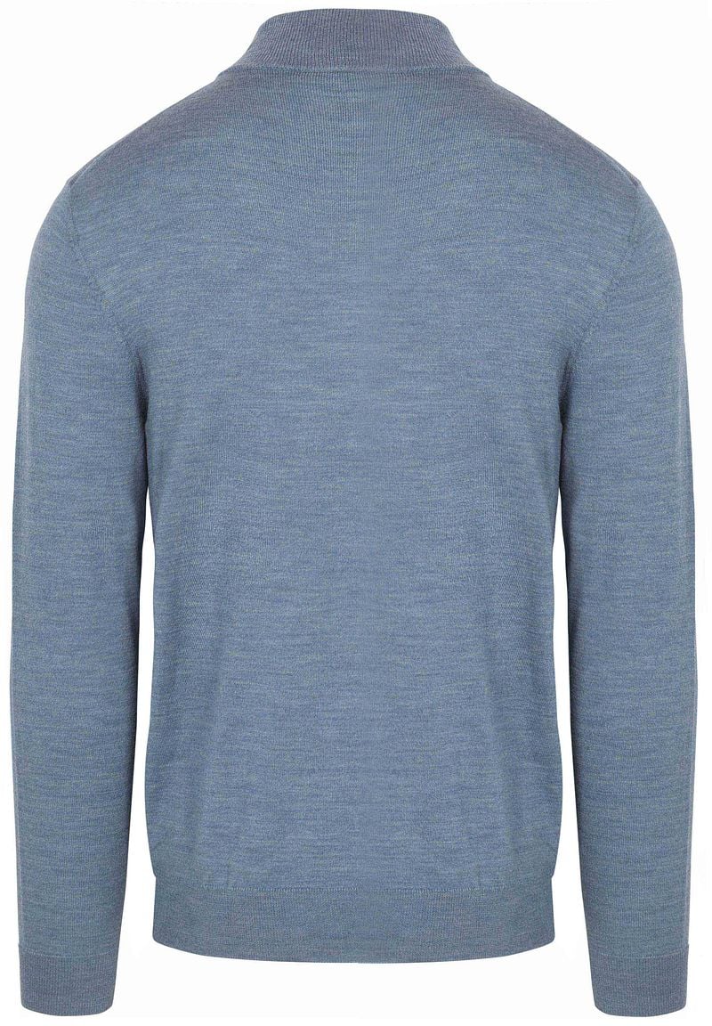 Profuomo Half Zip Pullover Merinowolle Melange Blau - Größe XL günstig online kaufen