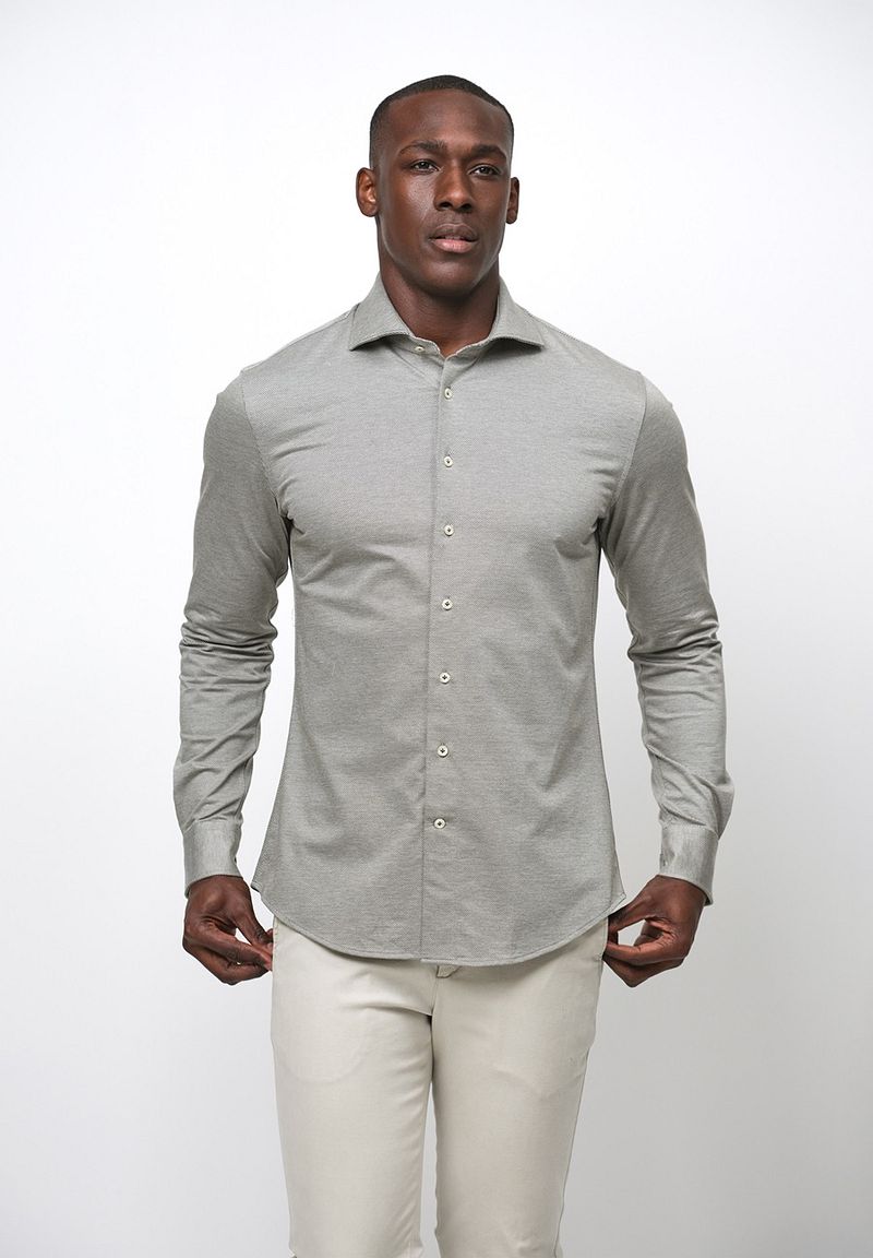 Profuomo Knitted Overhemd Groen