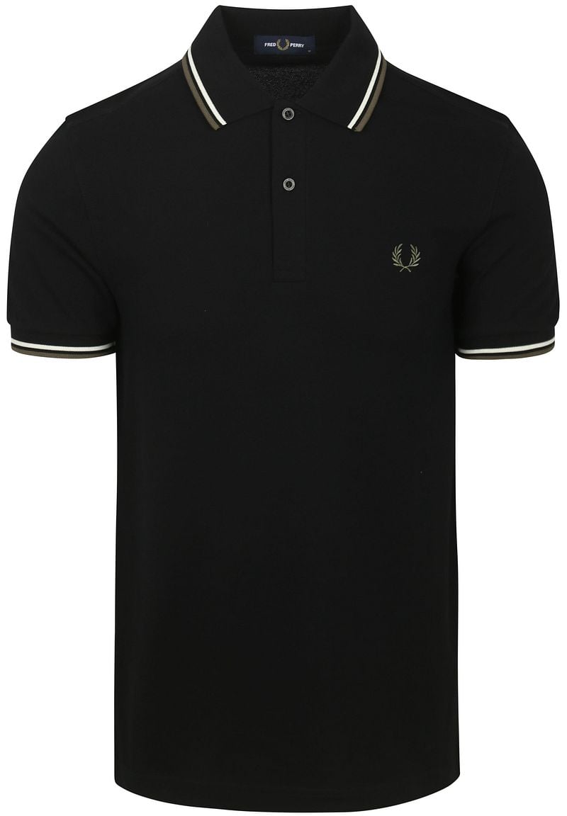 Fred Perry Polo Shirt Korte Mouw Polo Twin Tipped M3600 Zwart W54