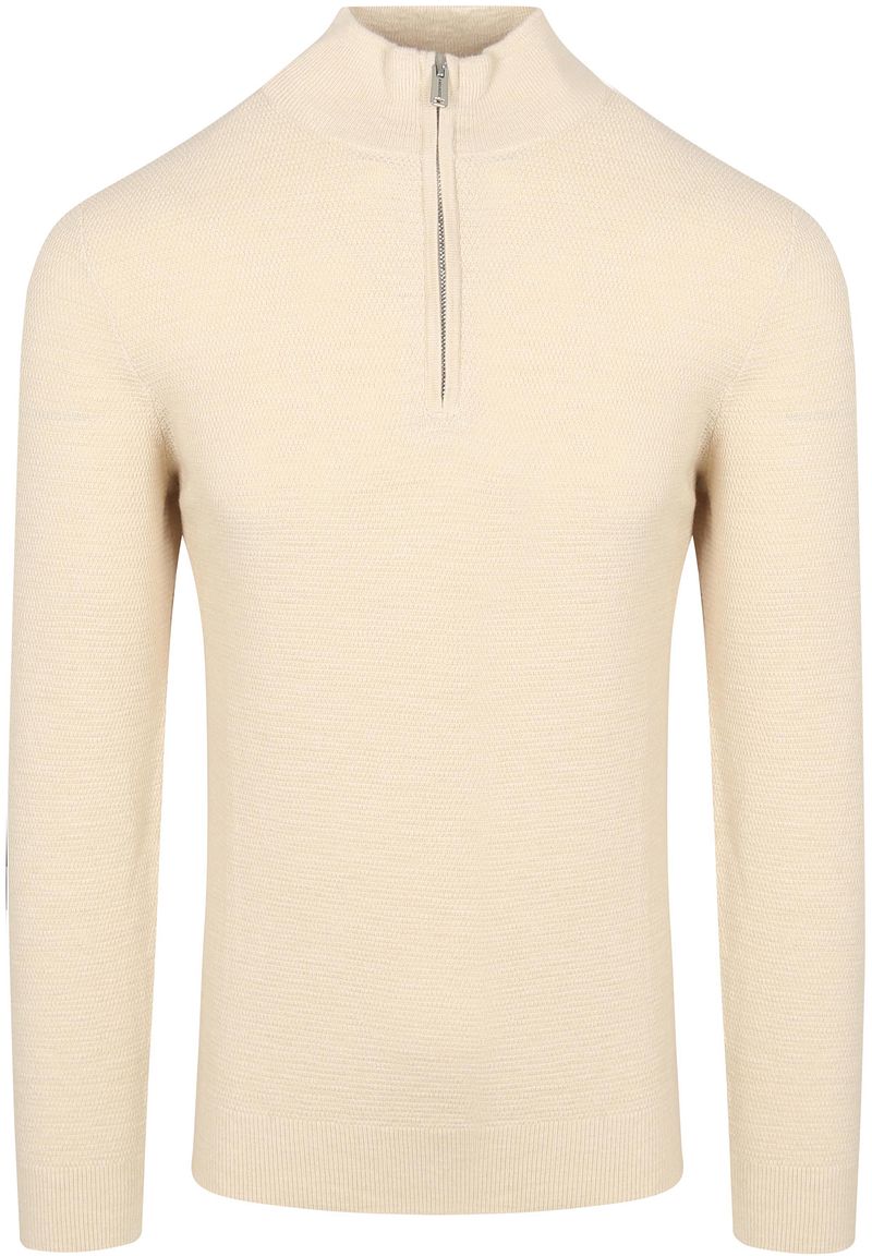 PROFUOMO Heren Truien & Vesten Pullover Half Zip Beige