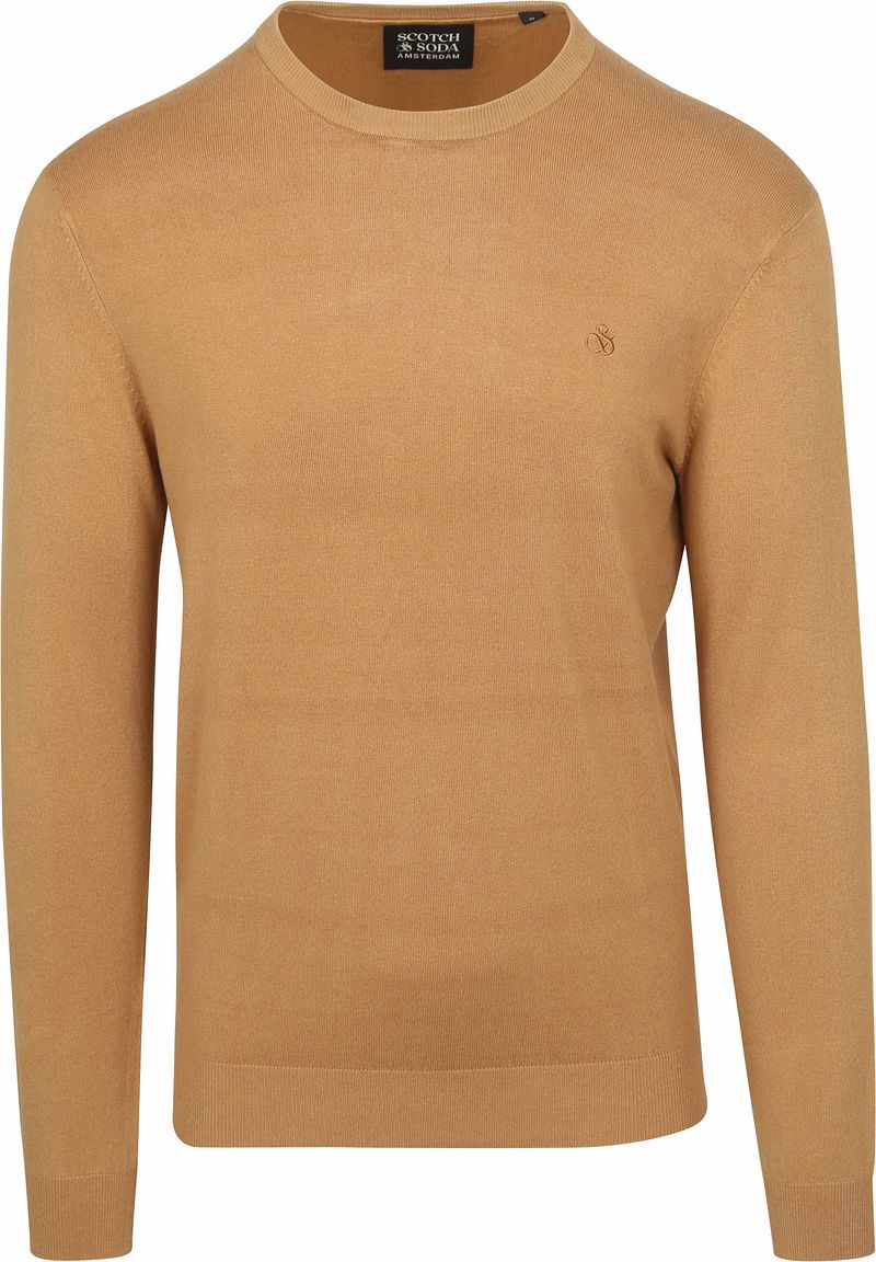 SCOTCH & SODA Heren Truien & Vesten Viscose Pullover Crewneck Camel