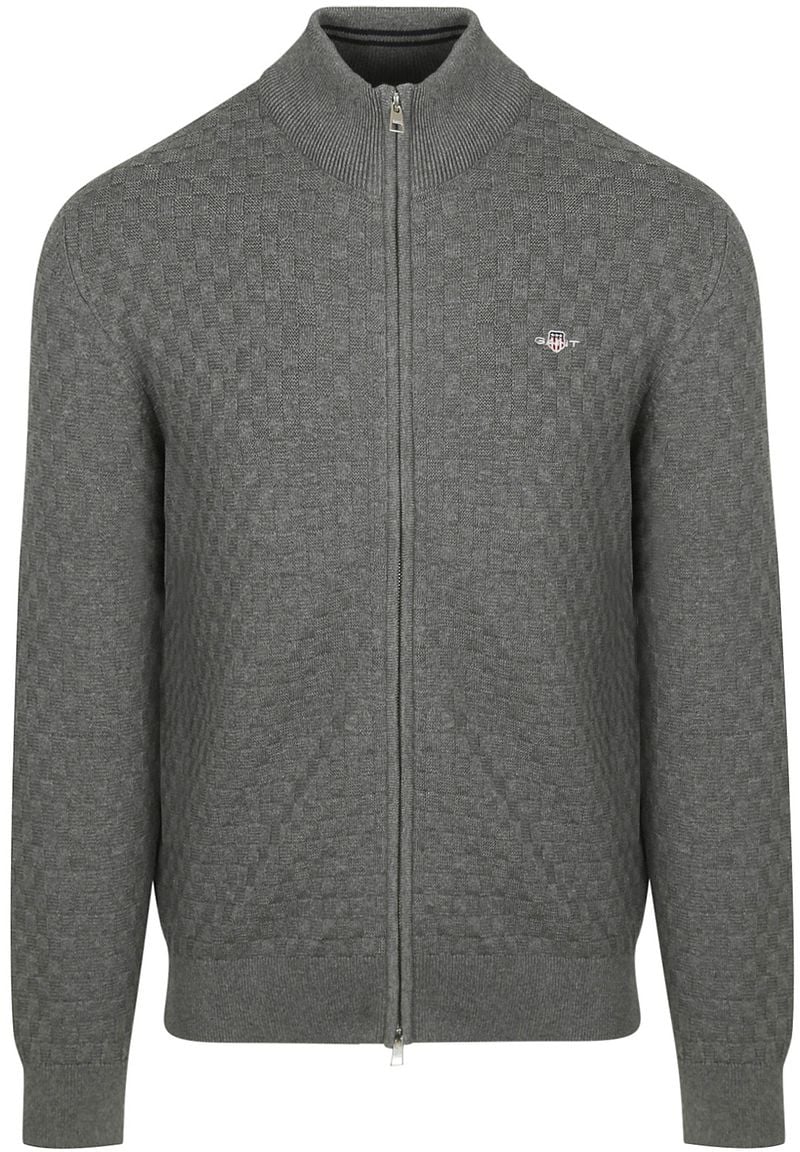 Gant Vest Texture Grijs