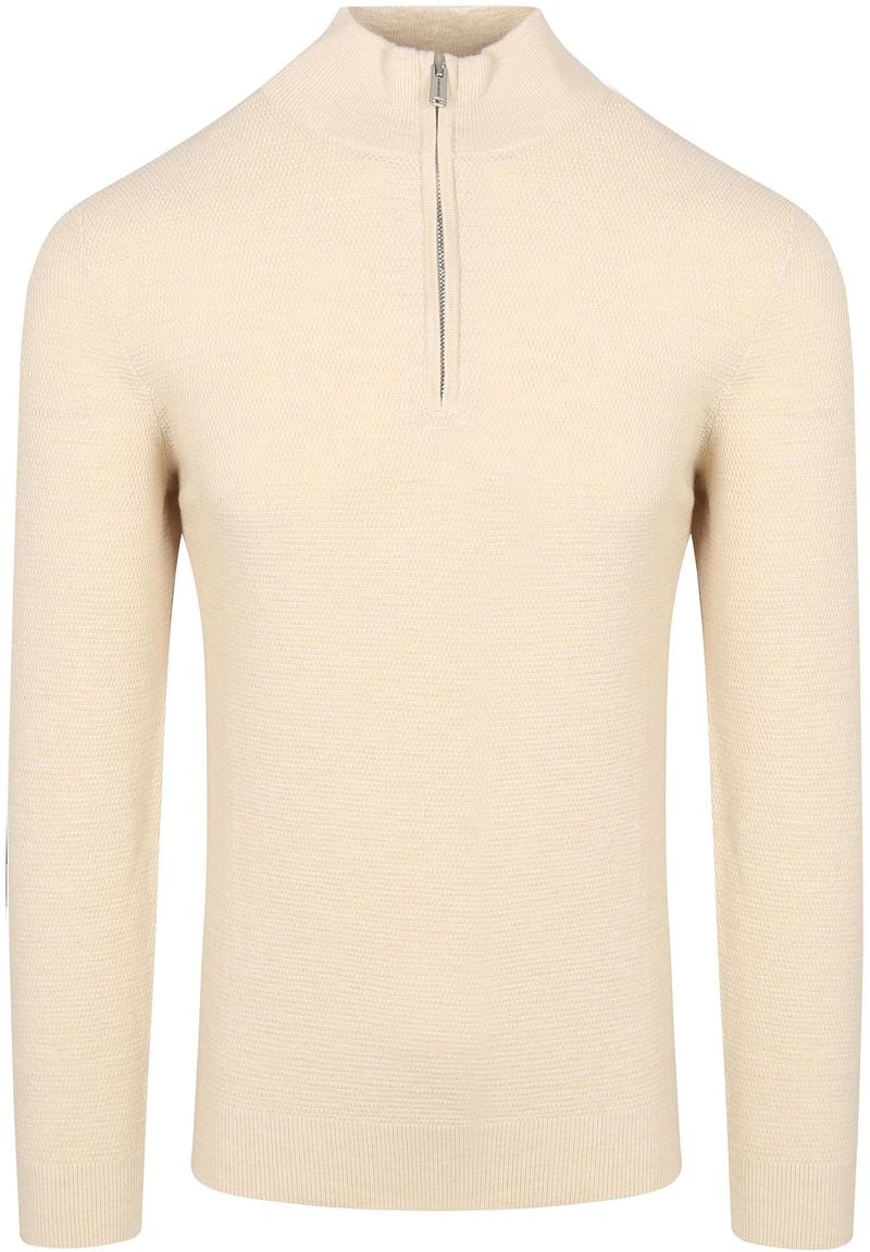 PROFUOMO Heren Truien & Vesten Pullover Half Zip Beige