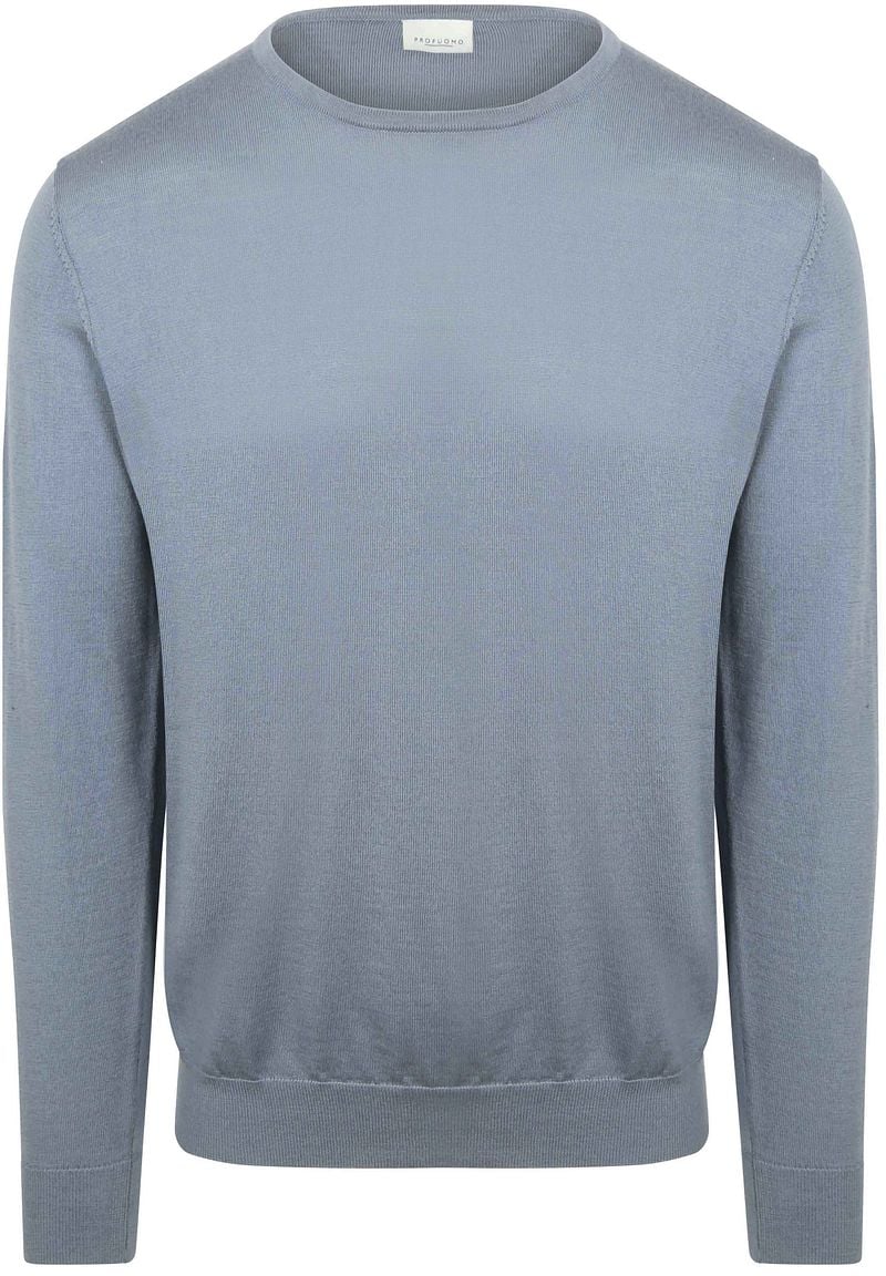 Profuomo Pullover Merinowolle Blau - Größe L günstig online kaufen