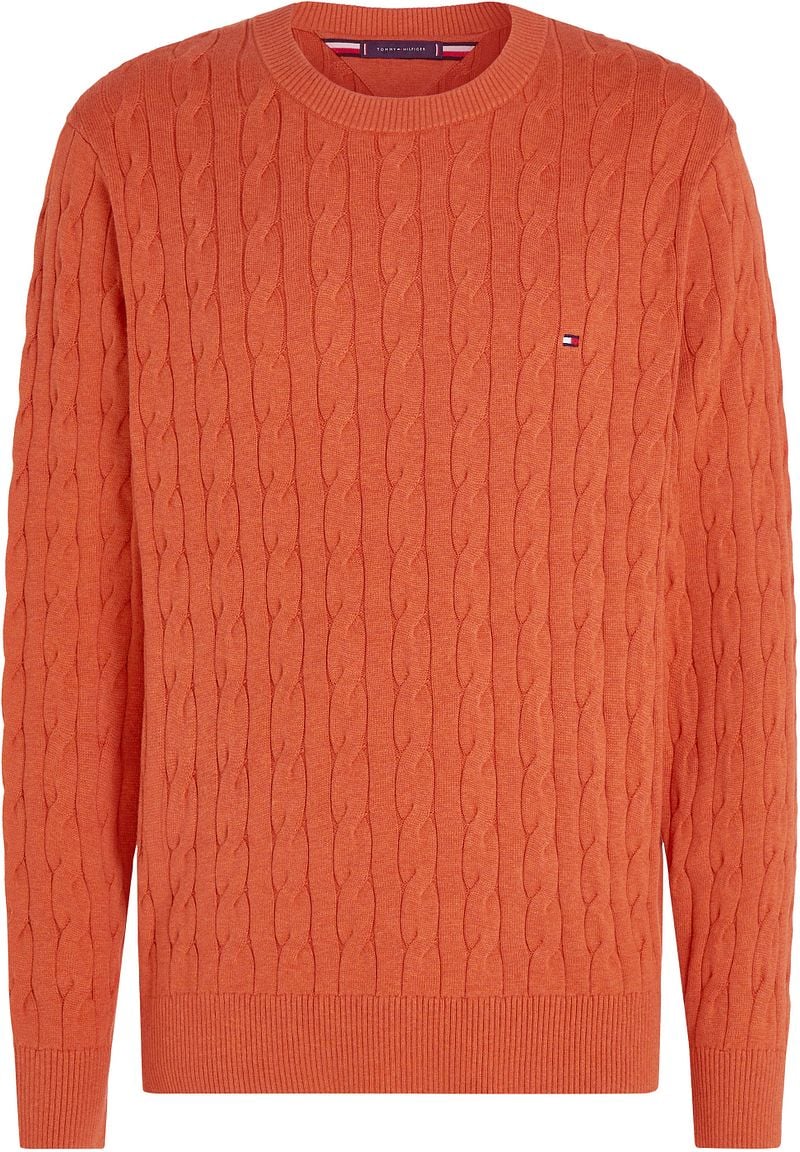 Tommy Hilfiger Pullover Cable Orange - Größe XL günstig online kaufen