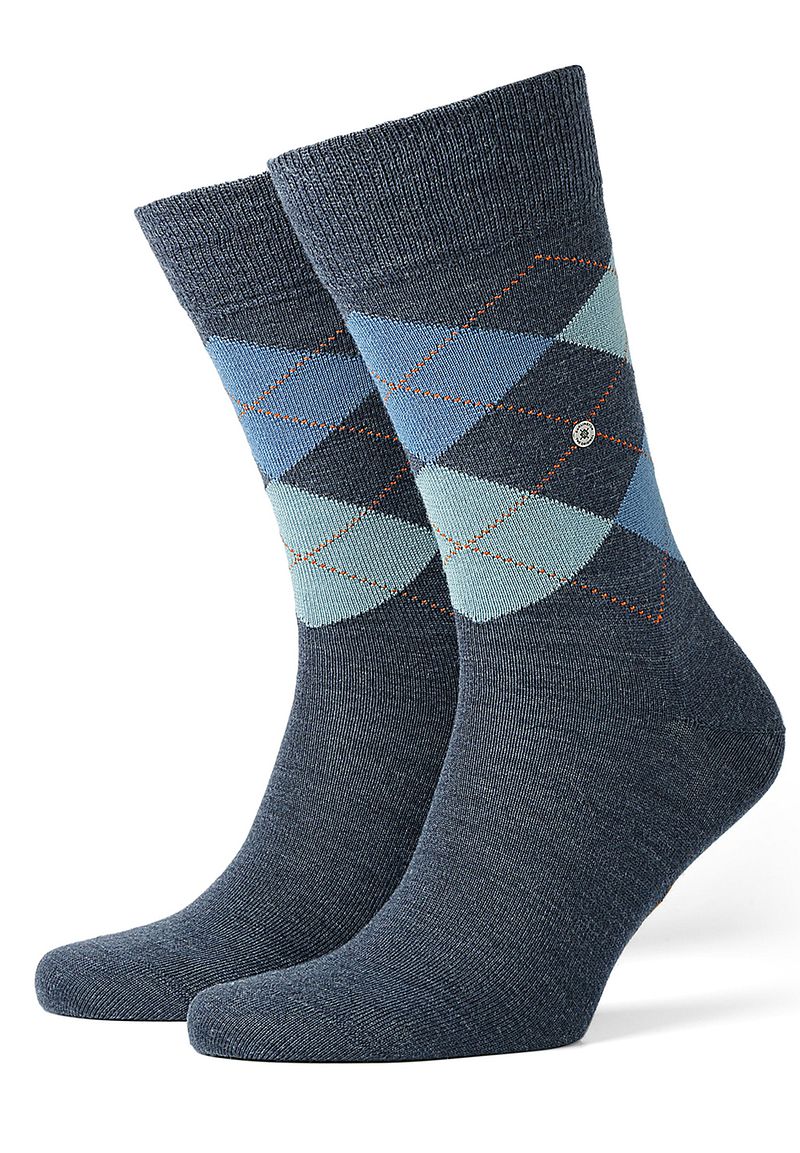 Chaussette Burlington en laine Edinburgh 6697 Bleu taille 40-46