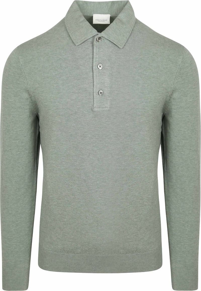 Profuomo Longsleeve Poloshirt Luxury Basic Grün - Größe XL günstig online kaufen